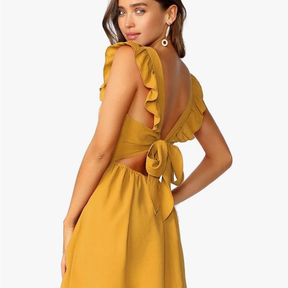 Yellow Ruffled Kids Dress